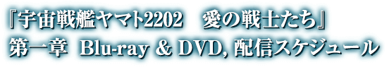 『宇宙戦艦ヤマト2202　愛の戦士たち』　第一章　Blue-ray & DVD,配信スケジュール