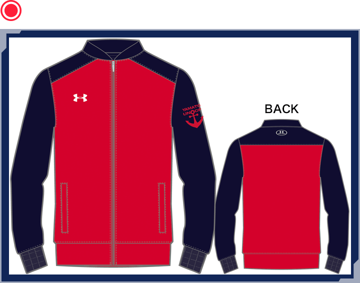 UA YAMATO Jersey Jacket 6 NAVY/RED